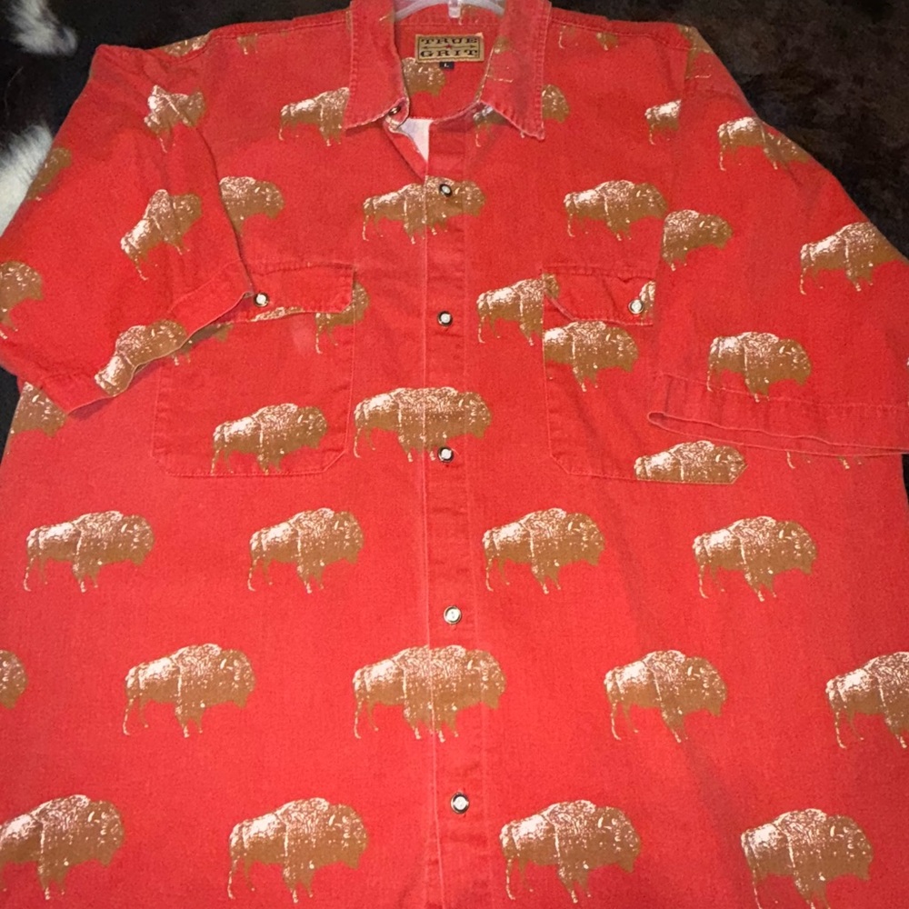 True Grit Red Buffalo Pattern Shirt